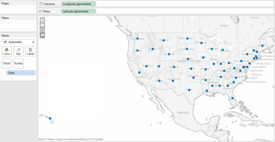 Tableau Move Pie Chart